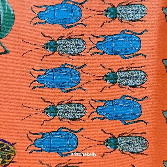 Rare Echo Silk Bug Scarf Insect Beetle Scarf Entomology Hand Rolled - Picture 13 of 16